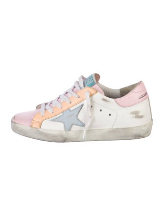 Golden Goose Leather Printed Sneakers