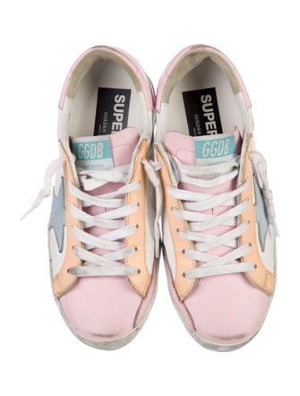 Golden Goose Leather Printed Sneakers