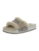 Golden Goose Shearling Glitter Accents Slides