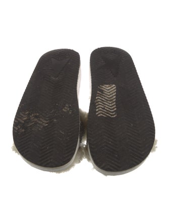 Golden Goose Shearling Glitter Accents Slides