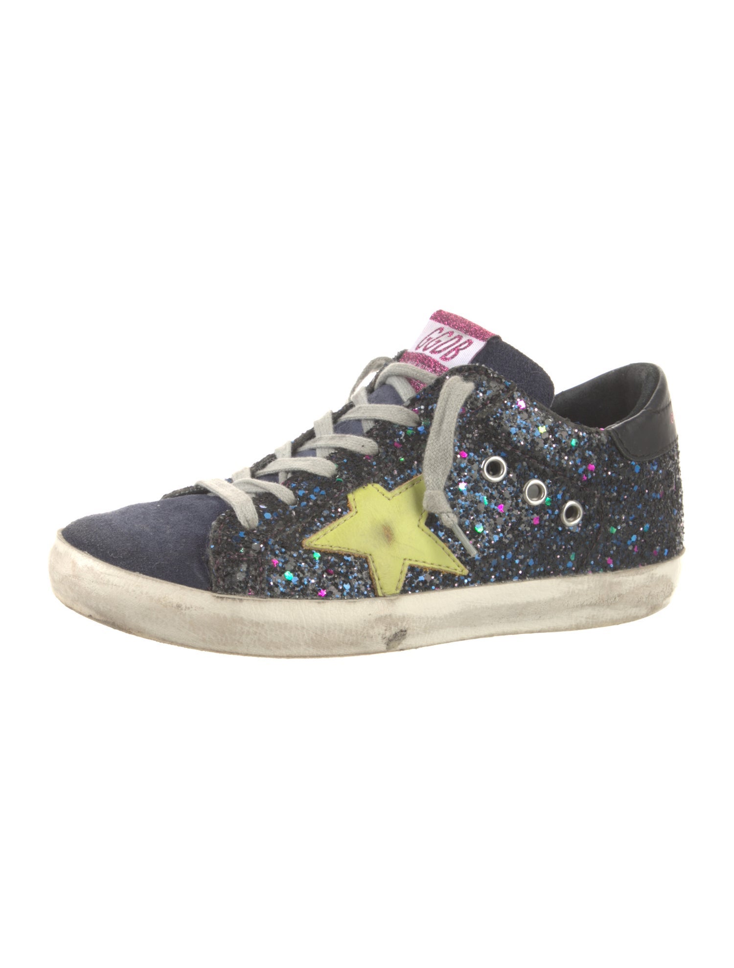 Golden Goose Glitter Printed Sneakers