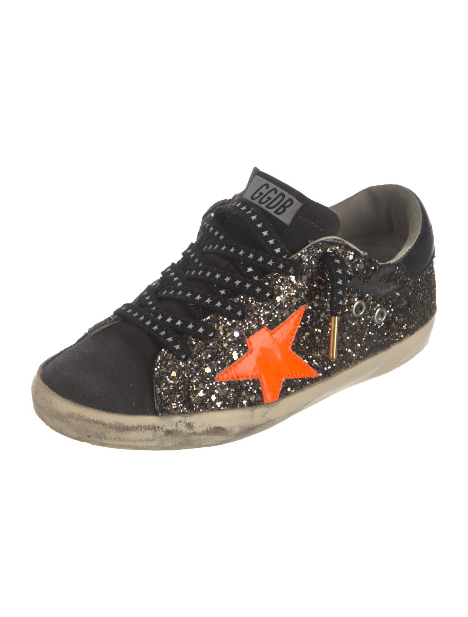 Golden Goose Glitter Printed Sneakers