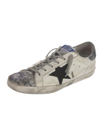 Golden Goose Leather Printed Sneakers