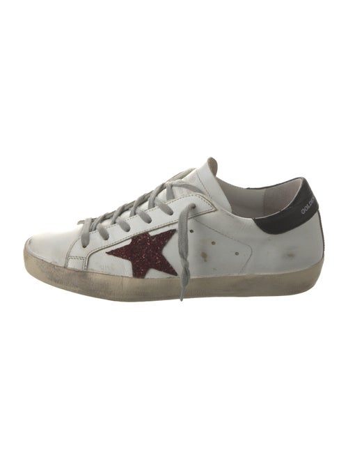 Golden Goose Leather Printed Sneakers