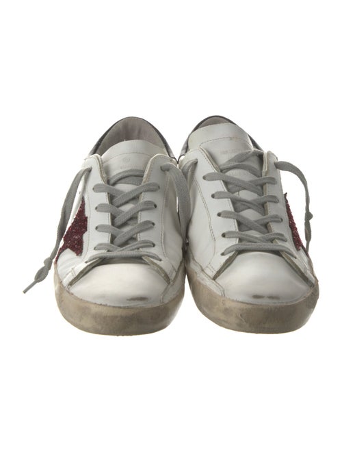 Golden Goose Leather Printed Sneakers
