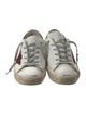 Golden Goose Leather Printed Sneakers