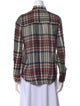 Golden Goose Plaid Print Long Sleeve Button-Up Top