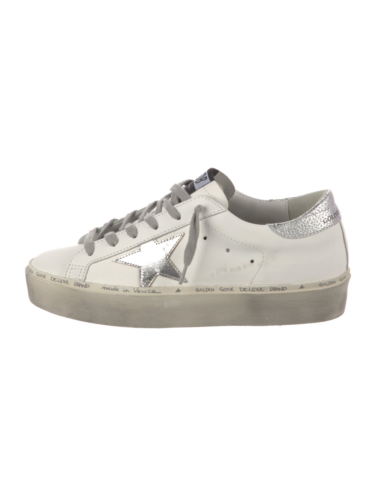 Golden Goose Leather Printed Sneakers