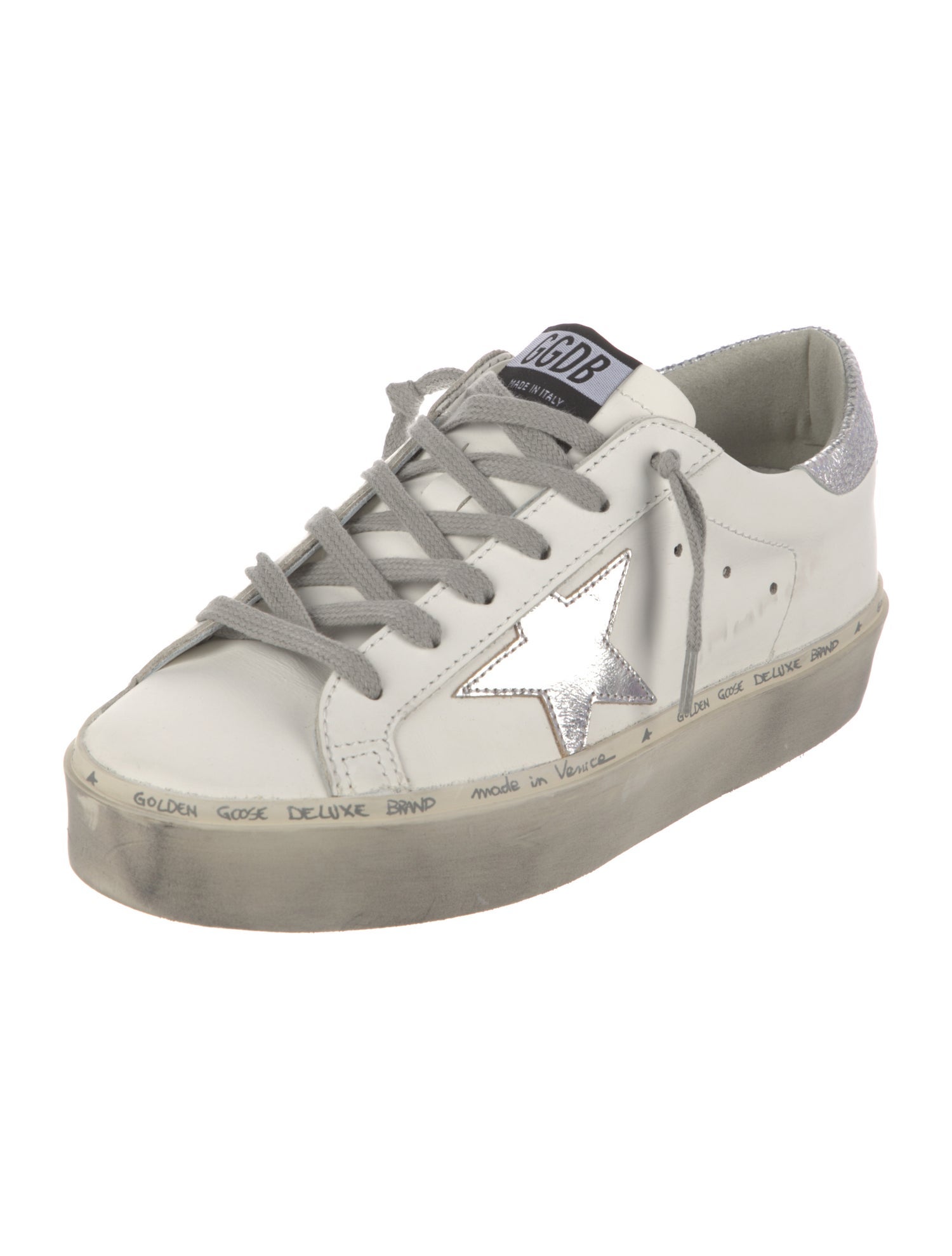 Golden Goose Leather Printed Sneakers