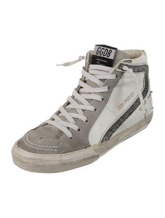 Golden Goose Leather Printed Sneakers