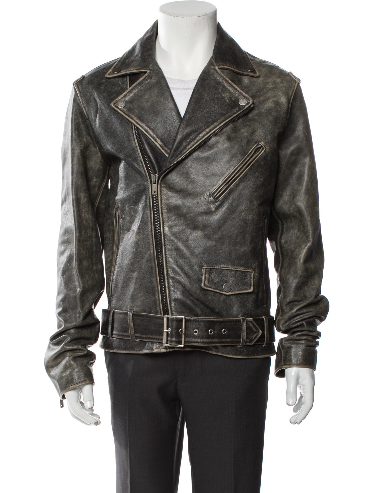 Golden Goose Leather Moto Jacket