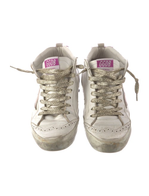 Golden Goose Leather Printed Sneakers