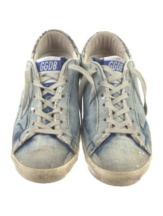 Golden Goose Denim Printed Sneakers
