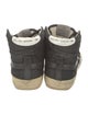 Golden Goose Leather Glitter Accents Sneakers