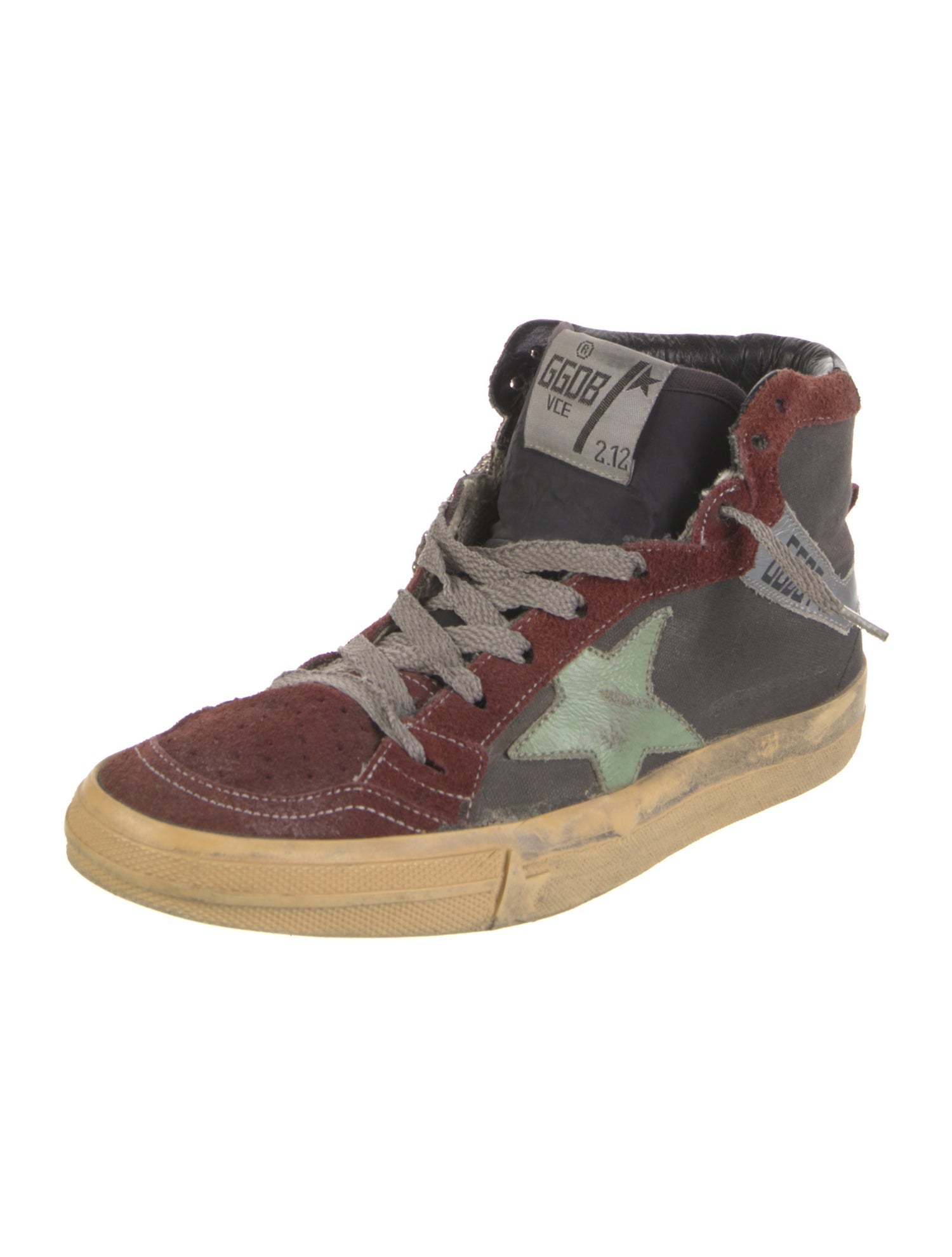 Golden Goose Canvas Printed Wedge Sneakers