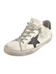 Golden Goose Leather Printed Sneakers