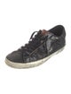 Golden Goose Leather Glitter Accents Sneakers