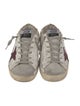 Golden Goose Leather Printed Sneakers