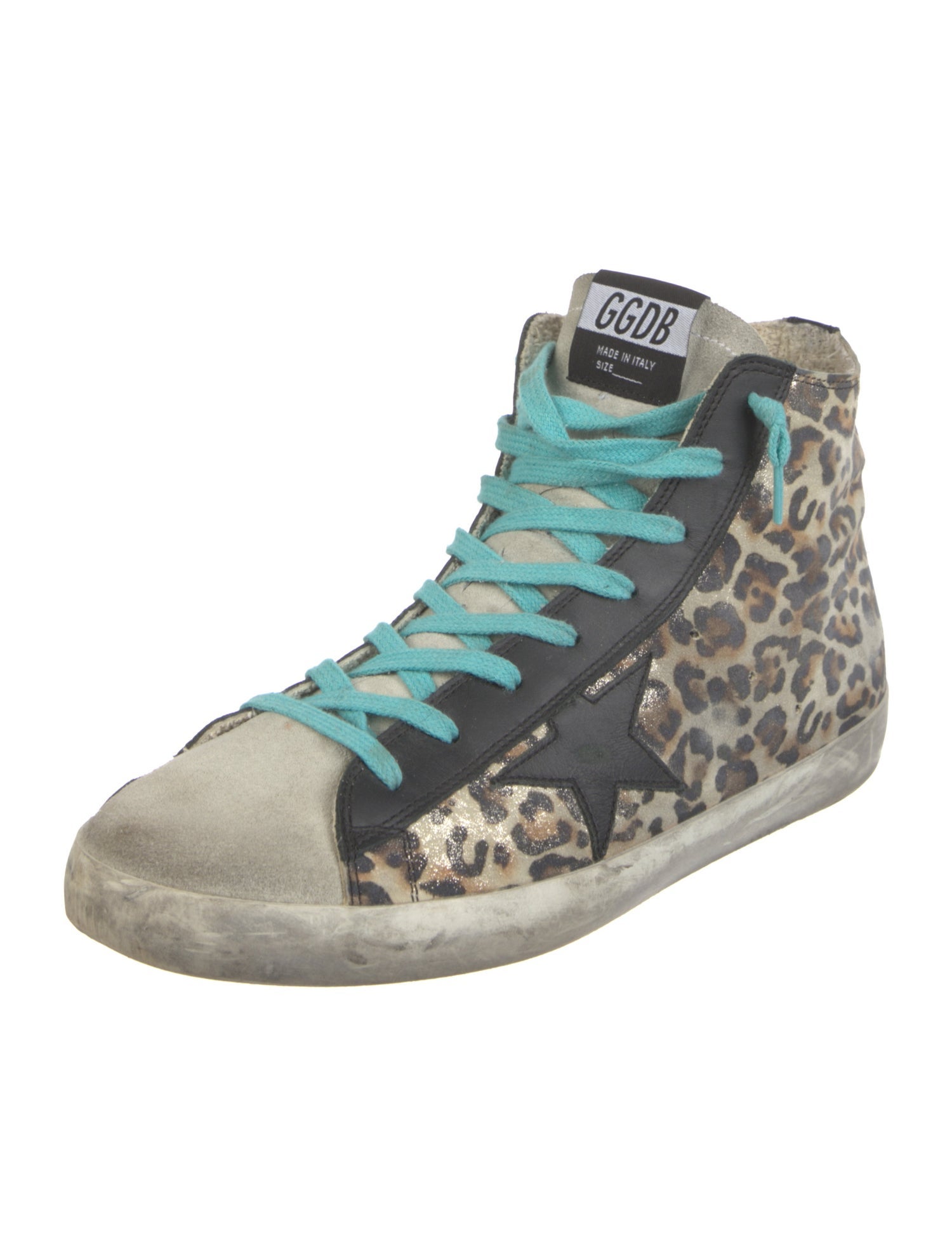 Golden Goose Suede Animal Print Sneakers