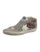 Golden Goose Plaid Print Glitter Accents Sneakers