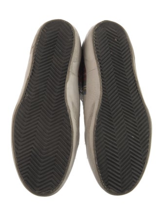 Golden Goose Plaid Print Glitter Accents Sneakers