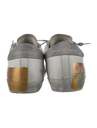 Golden Goose Leather Printed Sneakers