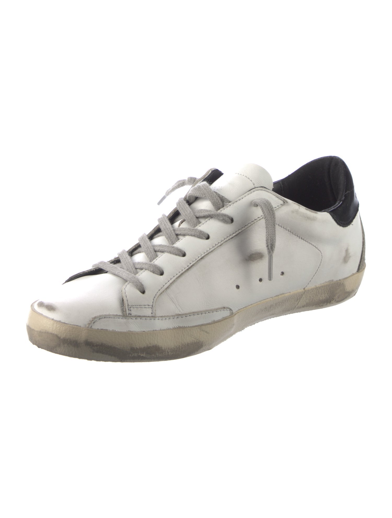 Golden Goose Leather Distressed Accents Sneakers