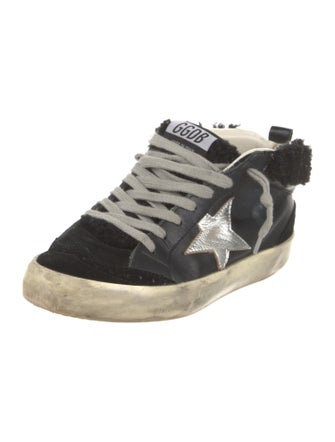 Golden Goose Leather Animal Print Sneakers