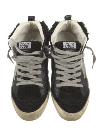 Golden Goose Leather Animal Print Sneakers