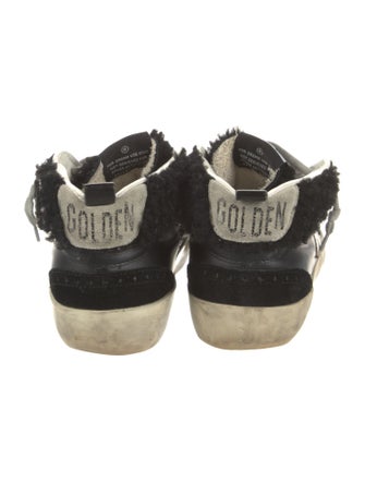 Golden Goose Leather Animal Print Sneakers