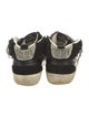 Golden Goose Leather Animal Print Sneakers