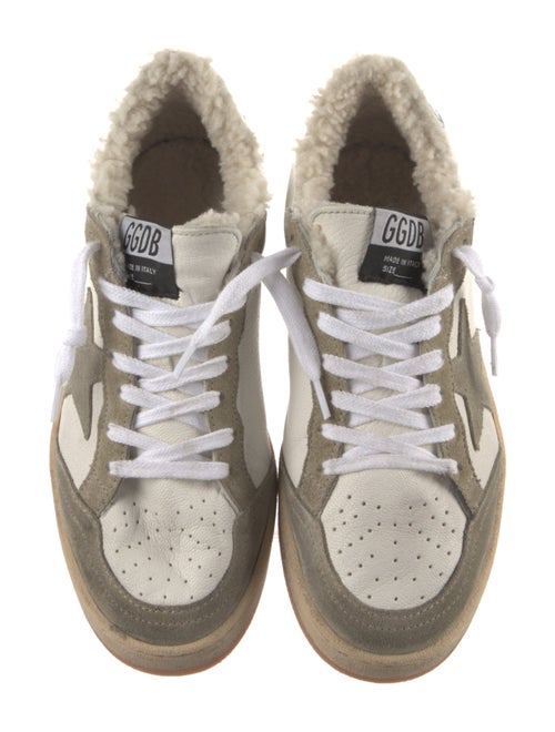 Golden Goose Leather Printed Sneakers