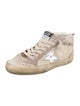 Golden Goose Leather Animal Print Sneakers
