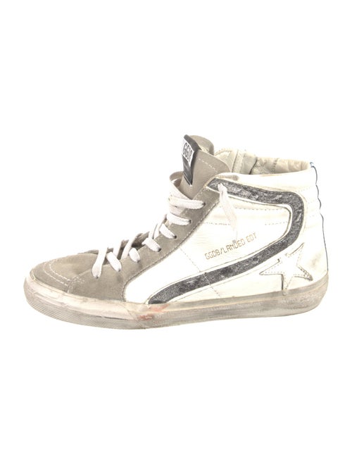 Golden Goose Leather Distressed Accents Sneakers