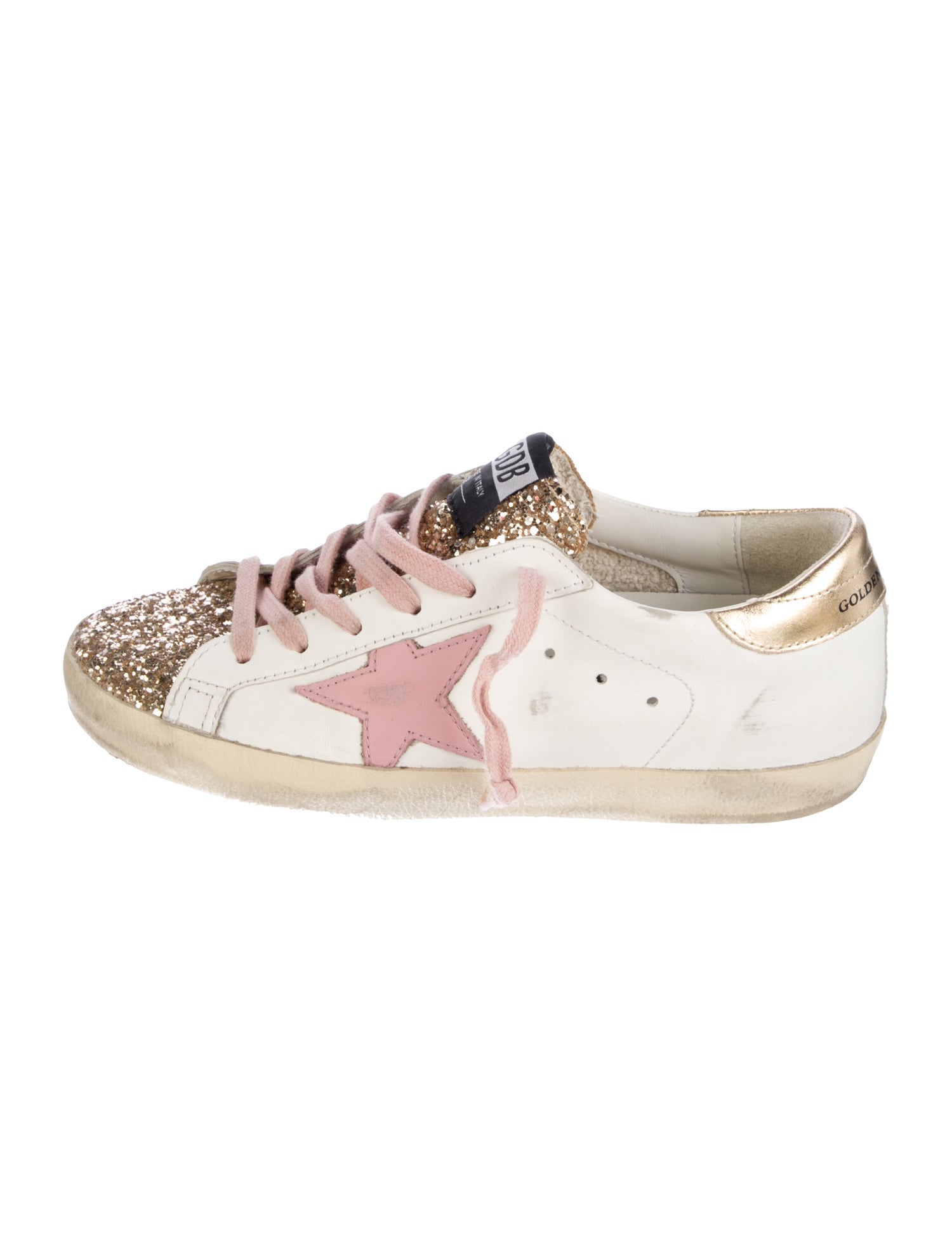 Golden Goose Leather Animal Print Sneakers