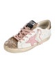 Golden Goose Leather Animal Print Sneakers
