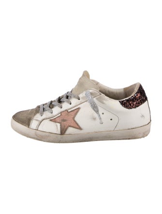 Golden Goose Leather Printed Sneakers
