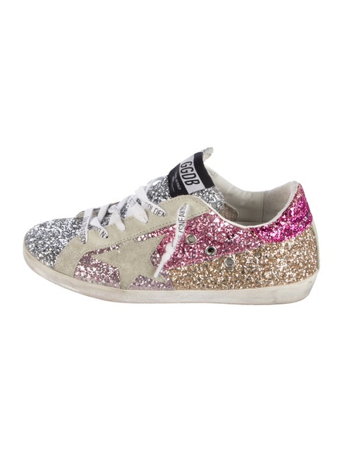 Golden Goose Glitter Colorblock Pattern Sneakers