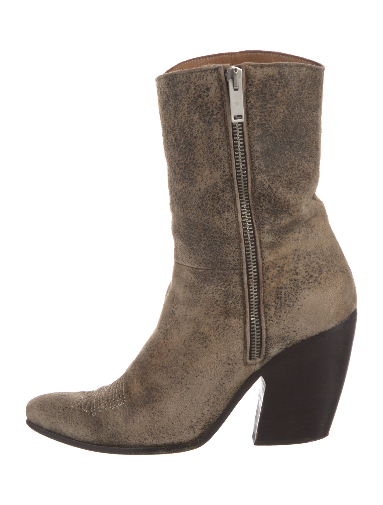 Golden Goose Suede Western Boots