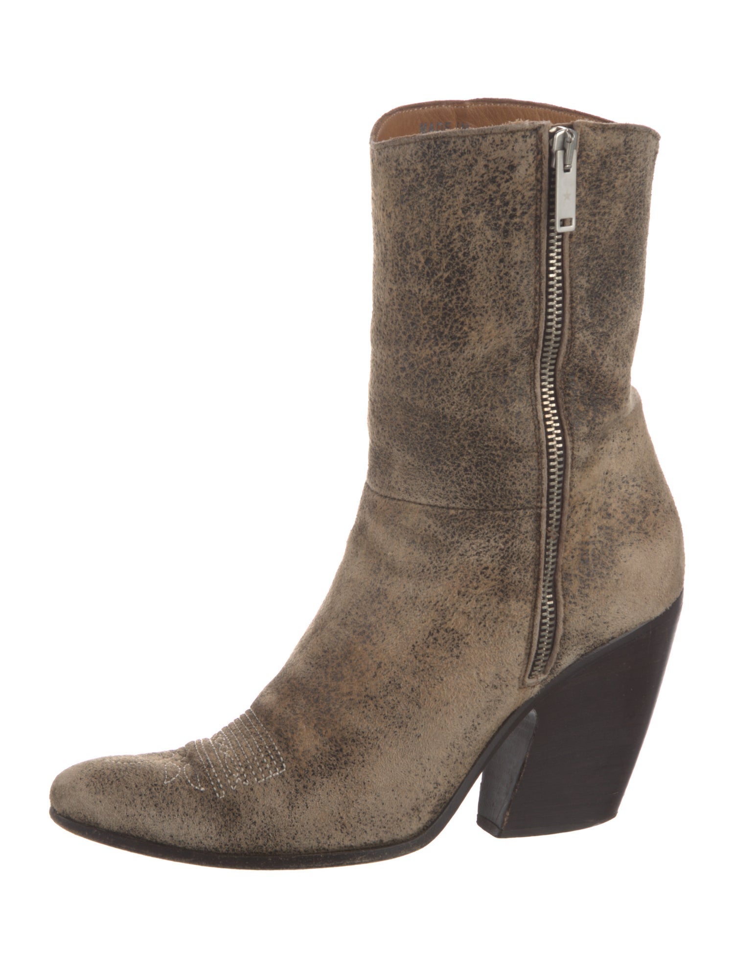 Golden Goose Suede Western Boots