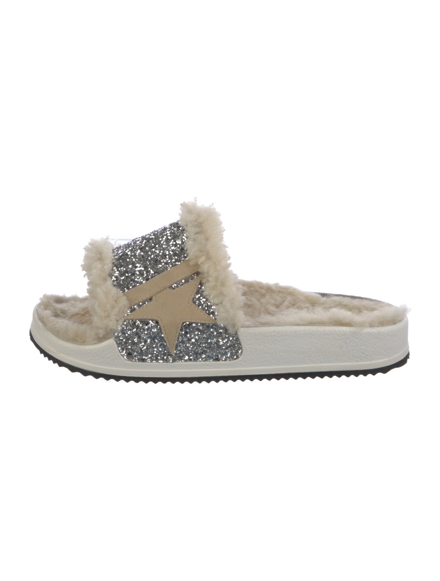 Golden Goose Glitter Glitter Accents Slides