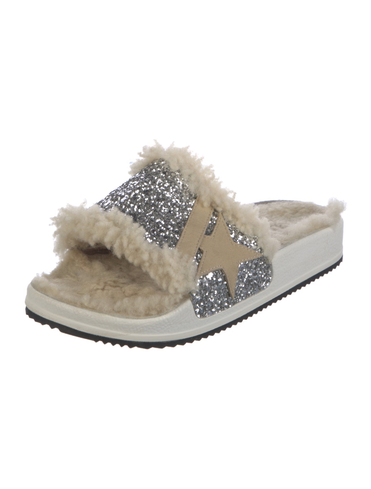 Golden Goose Glitter Glitter Accents Slides