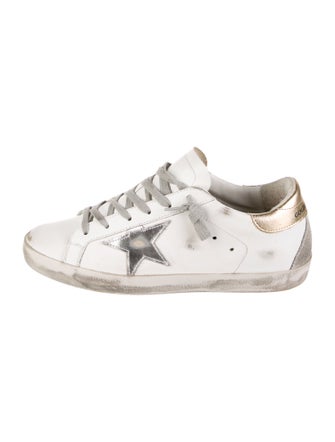 Golden Goose Leather Colorblock Pattern Sneakers