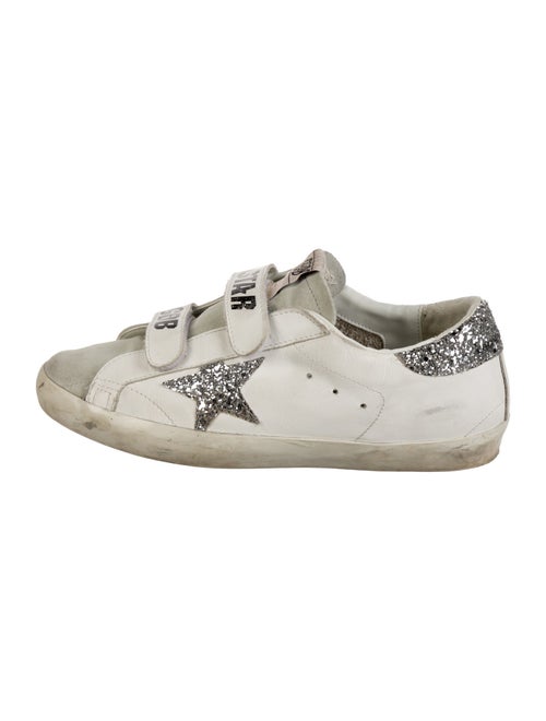 Golden Goose Leather Colorblock Pattern Sneakers