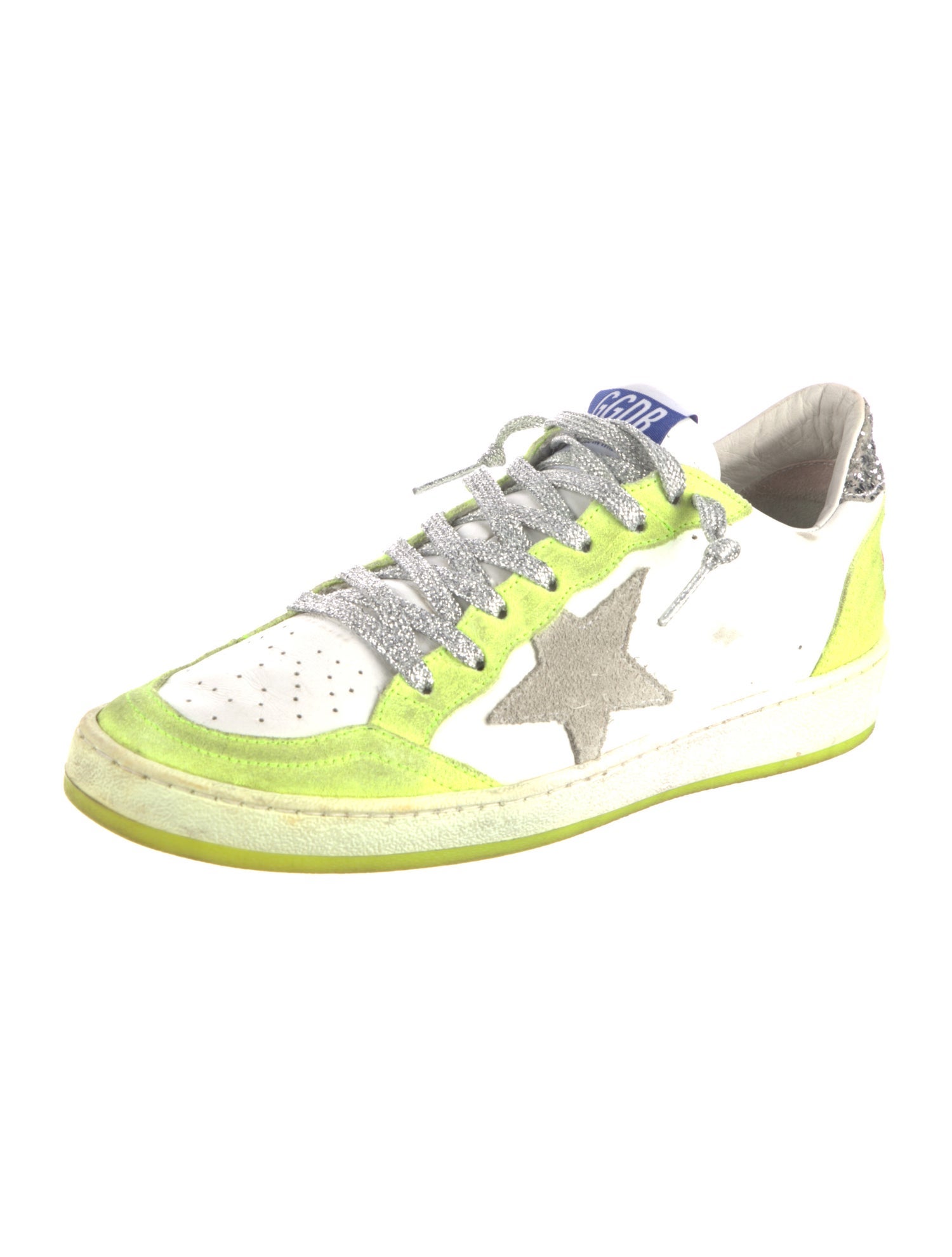 Golden Goose Leather Colorblock Pattern Sneakers