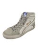 Golden Goose Leather Printed Sneakers