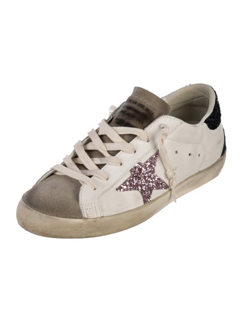 Golden Goose Leather Printed Sneakers