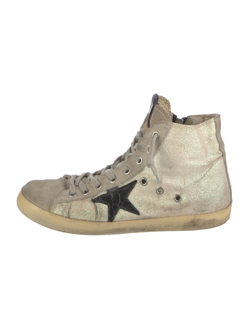 Golden Goose Glitter Printed Sneakers