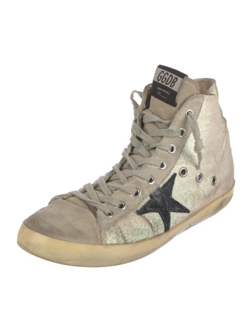 Golden Goose Glitter Printed Sneakers