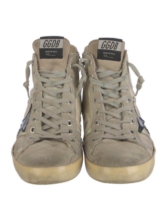 Golden Goose Glitter Printed Sneakers